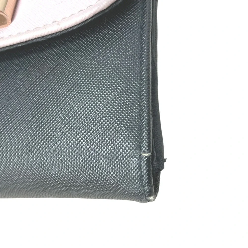 Victoria's Secret Pink and Black Phone‎ Wristlet Wallet Bow Snap Closure